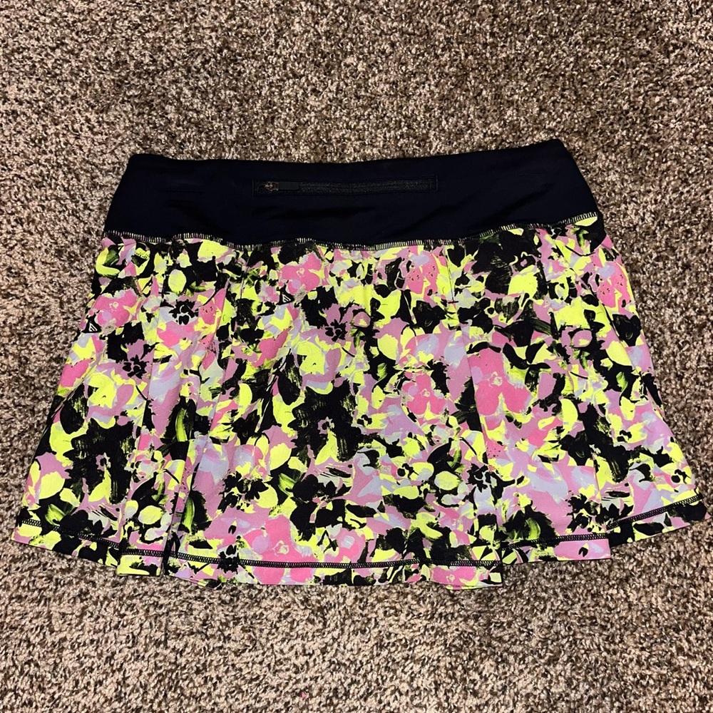 Floral Lululemon Mid- Rise Skirt